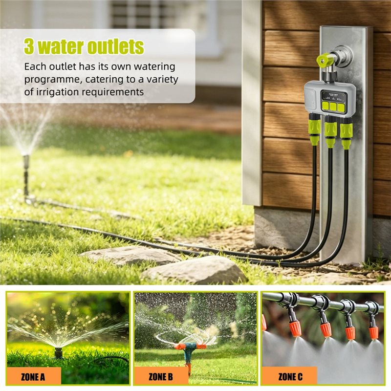 Smart Garden Zone - Temporizador de Agua Inteligente de 3