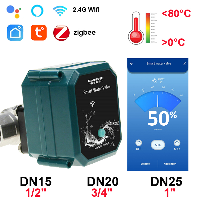 Smart Garden Home Assistant - Válvula de agua Tuya Wifi, velocidad