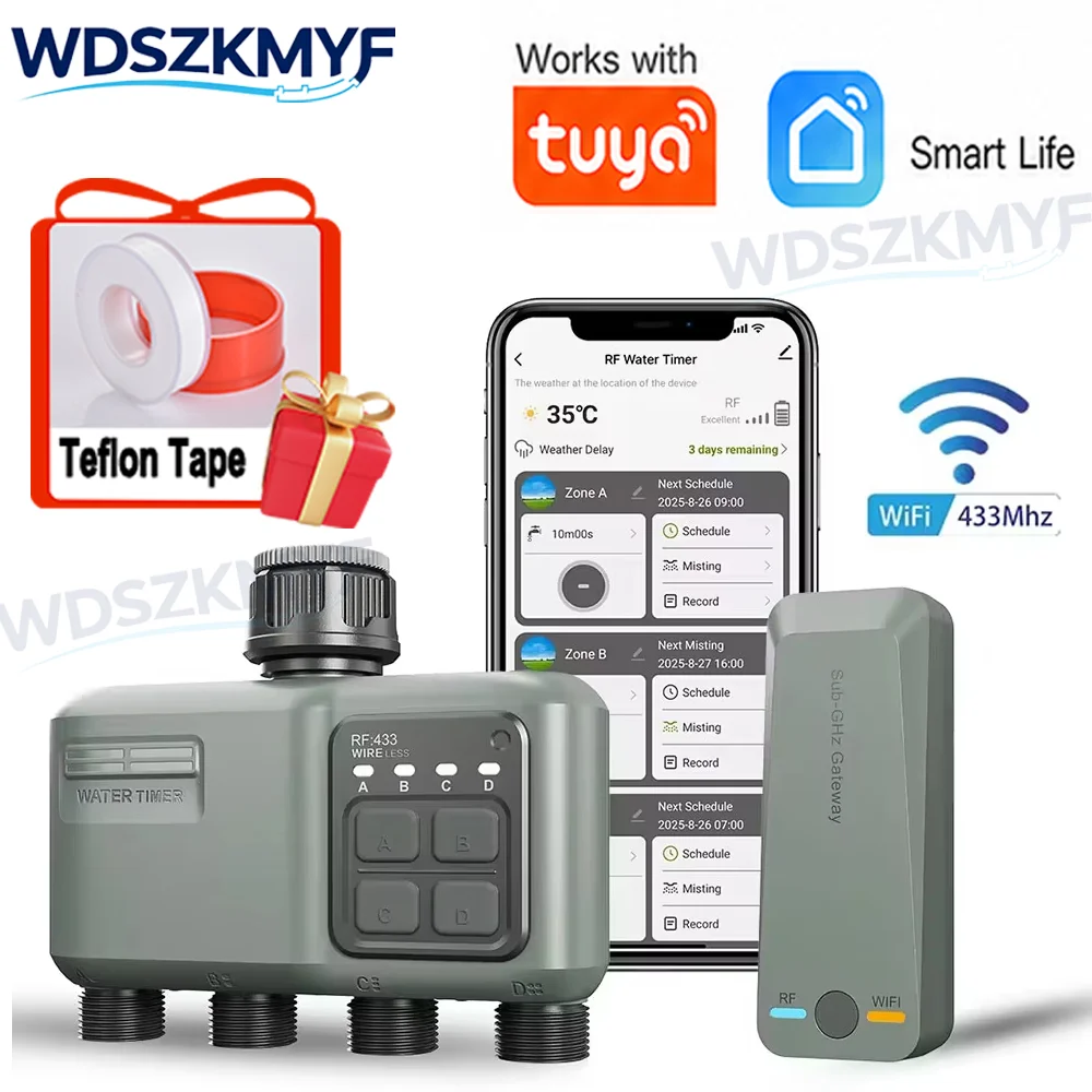 Smart Garden Lock - Temporizador de Riego Inteligente WiFi RF433