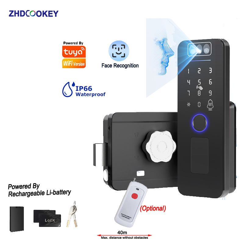 Smart Garden Lock - Tuya Wifi SmartLife 3D reconocimiento facial