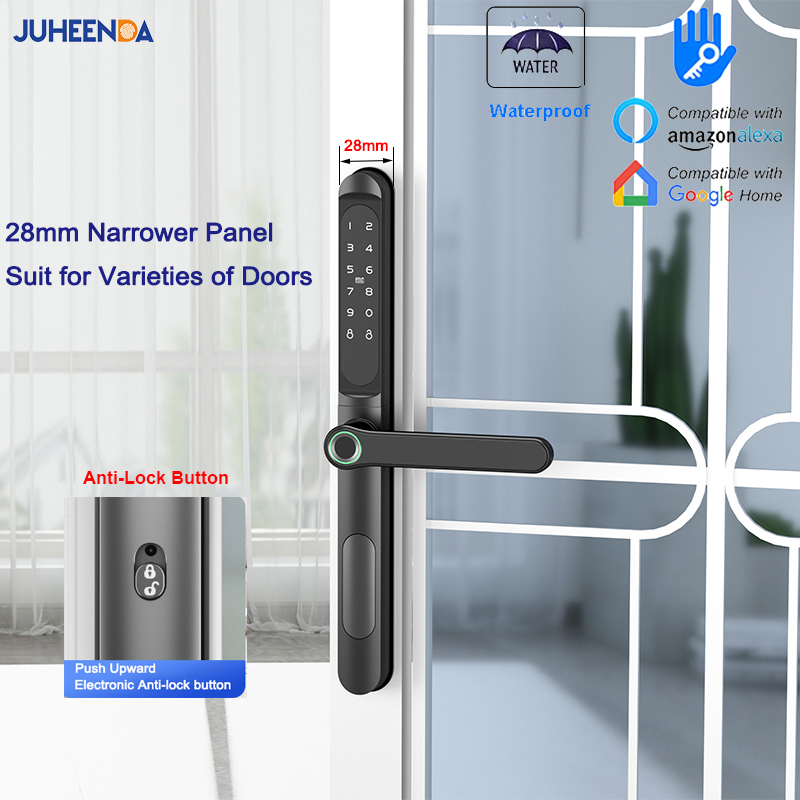 Smart Garden Lock - Cerradura inteligente de aluminio para puerta,