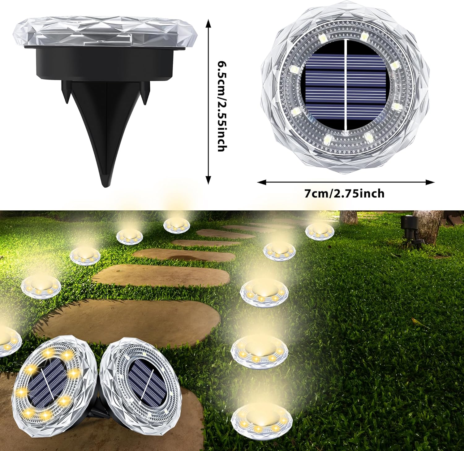 Luces solares subterráneas par - Smart Garden Solar Lights reseña y precio