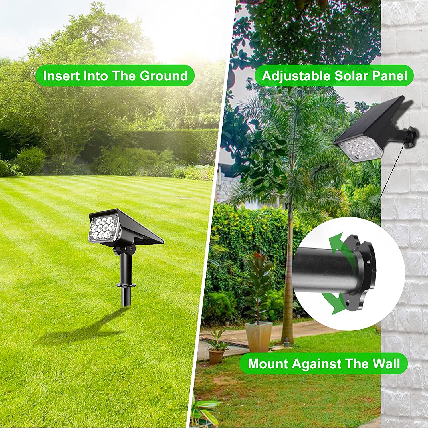4 Uds foco Solar lámpara de pa - Smart Garden Solar Lights reseña y precio