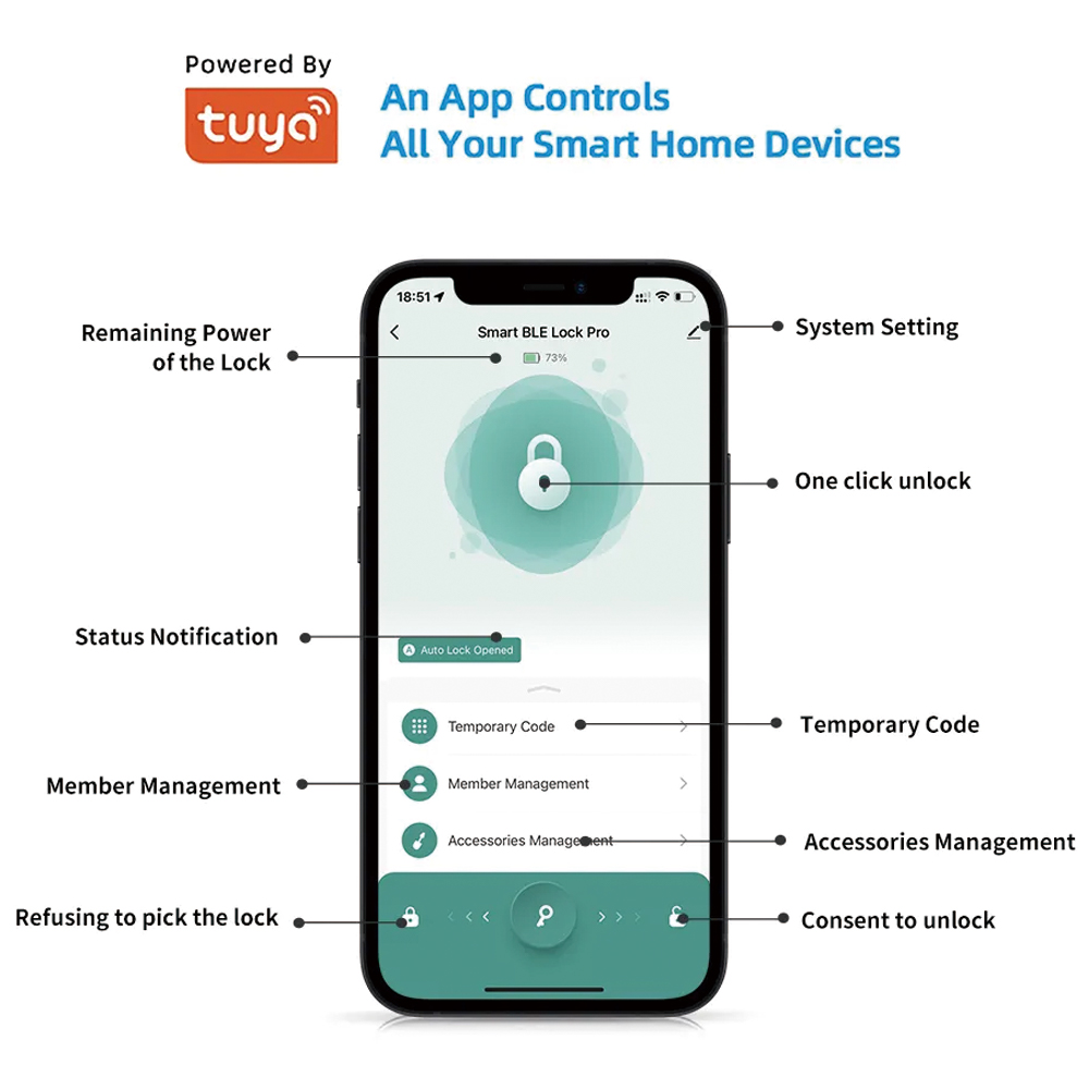 TYSH Tuya Smart Automatic Secu - Smart Garden Lock reseña y precio