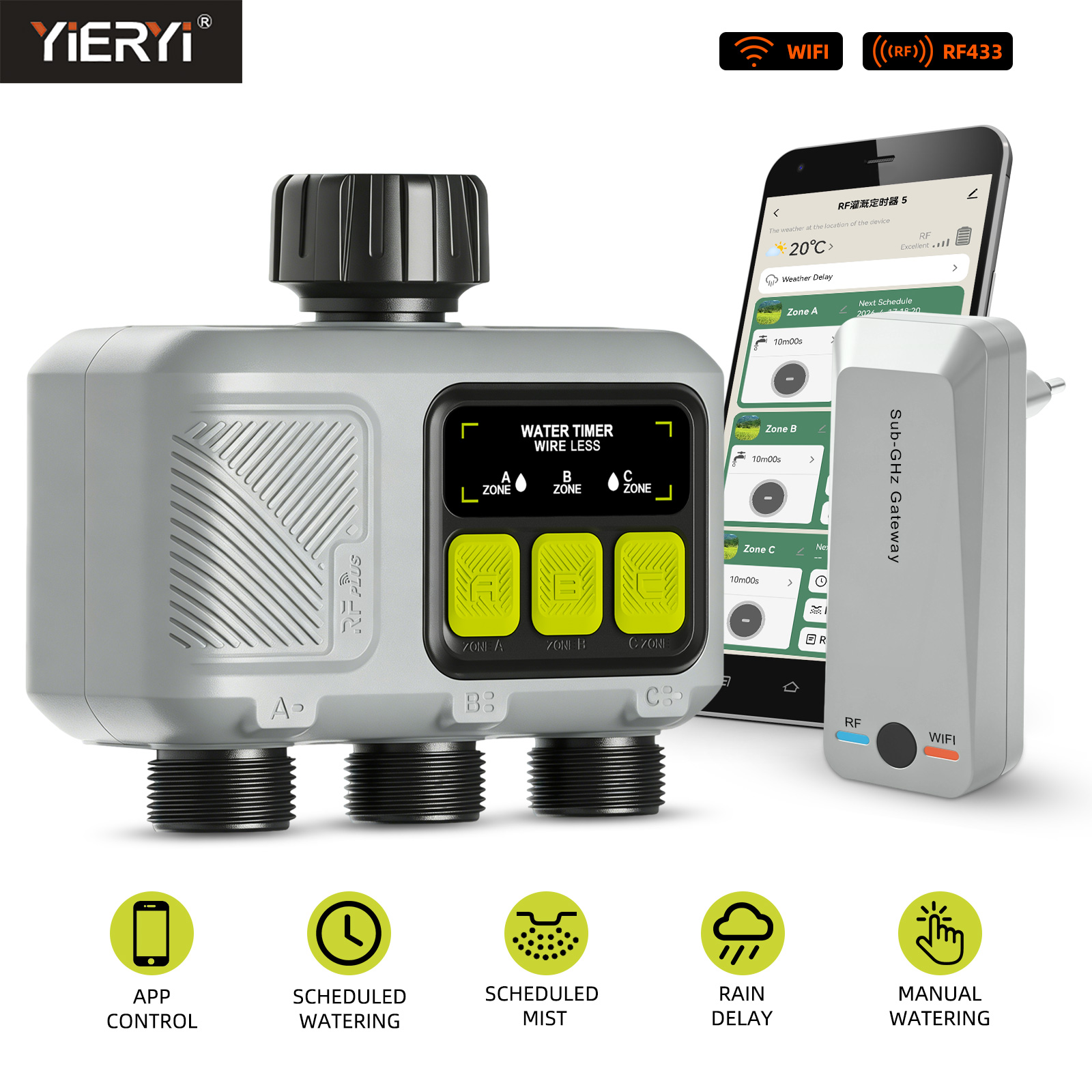 Yieryi Temporizador de Riego I - Smart Garden Zone reseña y precio