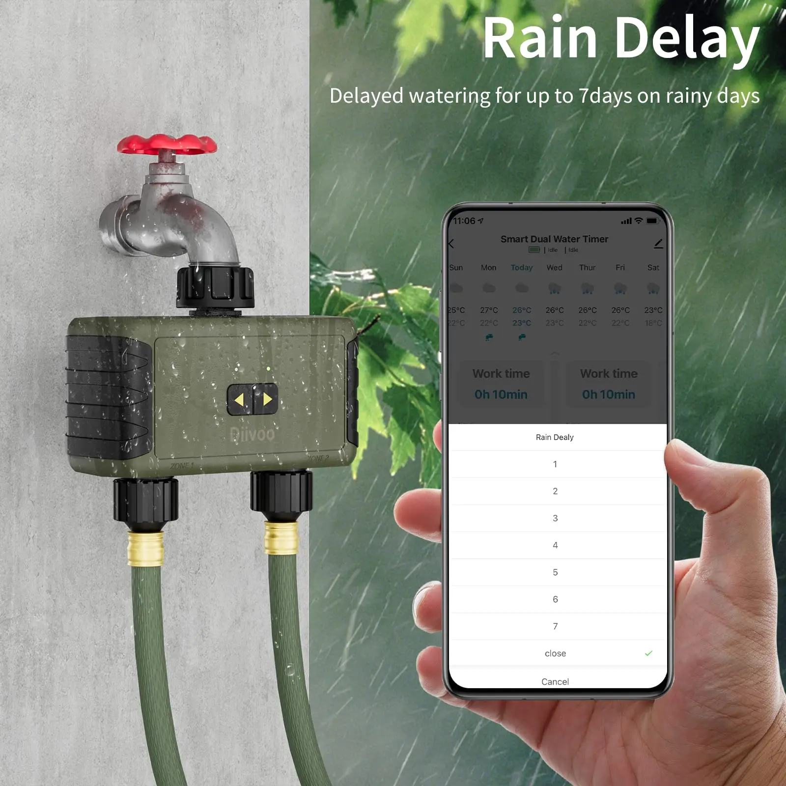Temporizador de Riego Diivoo c - Smart Garden Lock reseña y precio