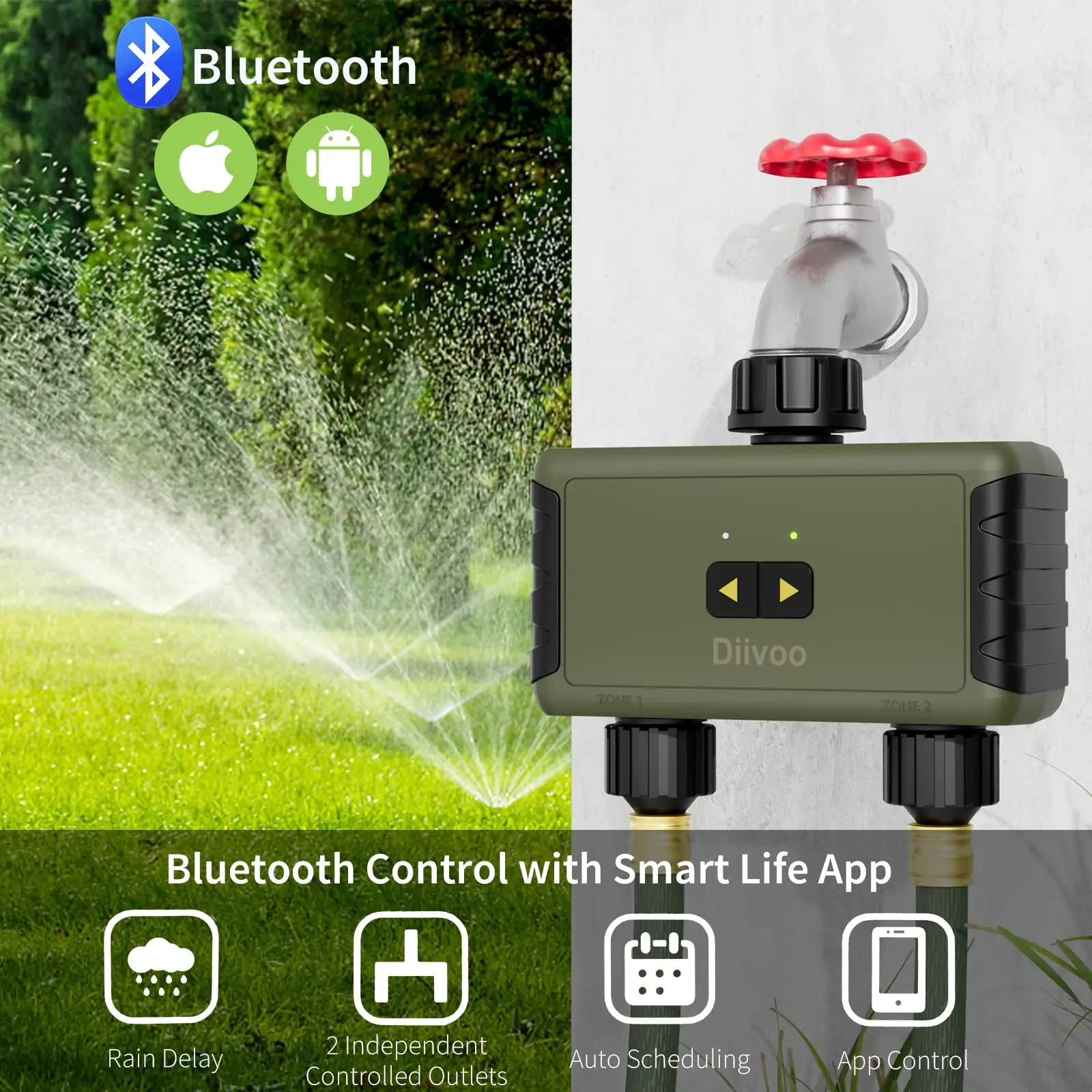 Temporizador de Riego Diivoo c - Smart Garden Lock reseña y precio